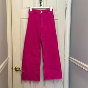 Zara Pink Flared Jeans